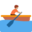 person rowing boat, medium skin tone